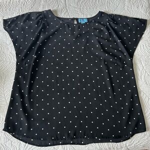 Black Polka Dot CeCe Blouse *Slight damage